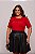 TSHIRT PLUS SIZE FEMININA AMOR, FE , GRATIDÃO / VERMELHA - Imagem 1