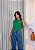 TSHIRT FEMININA ALGODÃO BORDADO FLOR LATERAL / VERDE BANDEIRA - Imagem 2