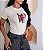 TSHIRT FEMININA ALGODÃO LOVE APLICAÇÃO / OFFWHITE - Imagem 1
