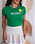 TSHIRT FEMININA ALGODÃO GRATIDÃO / VERDE BANDEIRA - Imagem 1