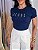 TSHIRT FEMININA ALGODÃO JESUS KING / AZUL MARINHO - Imagem 1
