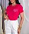TSHIRT FEMININA ALGODÃO FLORESCA ONDE DEUS TE PLANTAR / PINK - Imagem 1