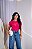 TSHIRT FEMININA ALGODÃO LAÇO STRASS / PINK - Imagem 2
