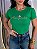 TSHIRT FEMININA ALGODÃO ABENÇOADA PEROLAS / VERDE BANDEIRA - Imagem 1