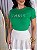 TSHIRT FEMININA ALGODÃO PARIS / VERDE BANDEIRA - Imagem 1