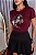 TSHIRT FEMININA ALGODÃO COUNTRY CAVALO STRASS / MARSALA - Imagem 1