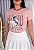 TSHIRT FEMININA ALGODÃO COUNTRY RODEIO MULHER / ROSA BEBE - Imagem 1