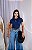 TSHIRT FEMININA ALGODÃO COUNTRY BORDADO BOTINHAS / AZUL MARINHO - Imagem 2