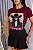 TSHIRT FEMININA ALGODÃO COUNTRY COWGIRLS CHAPEU / MARSALA - Imagem 1