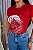 TSHIRT FEMININA ALGODÃO COUNTRY CAVALOR BRILHOSO / VERMELHO - Imagem 1