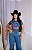 TSHIRT FEMININA ALGODÃO COUNTRY HORSES CAVALO STRASS / CINZA CHUMBO - Imagem 2
