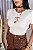 TSHIRT FEMININA ALGODÃO COUNTRY BORDADA COWGIRL / OFFWHITE - Imagem 1