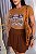 TSHIRT FEMININA ALGODÃO COUNTRY COWBOY CHAPEU / CARAMELO - Imagem 1