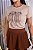 TSHIRT FEMININA ALGODÃO COUNTRY DUAS BOTAS / NUDE - Imagem 1