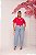 TSHIRT PLUS SIZE FEMININA APLICAÇÃO DUAS FLOR / PINK - Imagem 2