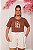 TSHIRT PLUS SIZE FEMININA RAMO ALTO RELEVO / CHOCOLATE - Imagem 1