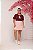 TSHIRT PLUS SIZE FEMININA FLOR COM PEROLA / MARSALA - Imagem 2