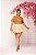TSHIRT PLUS SIZE FEMININA BORBOLETA BORDADA / CARAMELO - Imagem 2