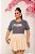 TSHIRT PLUS SIZE FEMININA PARIS MY LOVE / CINZA CHUMBO - Imagem 1
