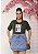 TSHIRT PLUS SIZE FEMININA BRILHE / VERDE MILITAR - Imagem 1