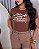 TSHIRT FEMININA ALGODÃO TUDO POSSO NAQUELE QUE ME FORTALECE / MARROM - Imagem 1