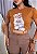 TSHIRT FEMININA ALGODÃO URSINHO JESUS / CARAMELO - Imagem 1