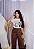 TSHIRT FEMININA ALGODÃO MULHER E CACHORRO / OFFWHITE - Imagem 2