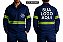 Jaleco em Brim Profissional com Faixa Refletiva Personalizado Uniformes Profissionais - Kit 10 unidades - Imagem 2