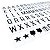 95 Letras Avulsas Finas Pretas para Luminária Letreiro de Cinema - Lightbox - Imagem 4