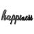 Happiness - Palavra Decorativa Madeira Grande Mdf 59cm - Preto - Imagem 2