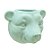 Vaso de Parede Cachepot Urso Verde Cerâmica - Imagem 2