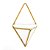 Vaso de Parede Triangular Branco e Dourado - Suporte Aramado - Imagem 5