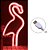 Luminária Neon Flamingo Led USB - Vermelho - Imagem 3