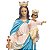Imagem Nossa Senhora Auxiliadora 105cm C/ Olhos de Vidro Cetro Coroa Folheados | Resina - Imagem 2