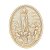 Medalha Nossa Senhora de Fátima 15cm P/ Mesa Marfim - Imagem 1
