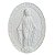 Conjunto Medalhas Nossa Senhora das Graças 15cm P/ Mesa Parede | Pó de Mármore - Imagem 2