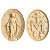 Conjunto Medalhas Nossa Senhora das Graças 15cm P/ Mesa Parede | Marfim - Imagem 1