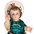 Imagem Menino Jesus 26cm C/ Olhos de Vidro Manjedoura Verde | Resina Perolizado - Imagem 3