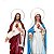 Conjunto Sagrado Coração de Jesus e Imaculado Coração de Maria 105cm | Resina - Imagem 2