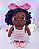 Amigurumi Modelo Mini Mim Boneca de Crochê Negra À PRONTA ENTREGA - Imagem 7