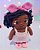 Amigurumi Modelo Mini Mim Boneca de Crochê Negra À PRONTA ENTREGA - Imagem 8