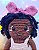 Amigurumi Modelo Mini Mim Boneca de Crochê Negra À PRONTA ENTREGA - Imagem 4