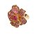 Anel Cravejado Flor Pink Ouro - Imagem 1