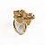 Anel Cravejado Flor Pink Ouro - Imagem 3
