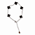 Pulseira Trevo Prata 925 com Pedra Natural Onix - Imagem 2