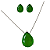 Conjunto Gota Zircônia Esmeralda - Imagem 1