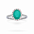 Anel Oval Esmeralda Prata 925 - Imagem 1