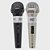 Microfone Dinâmico De Plástico M-201 Prata e Preto - Imagem 2