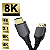 Cabo HDMI 2.1 8k 120Hz 8K Ultra HD Dourado 5m Mxt - Imagem 2