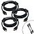 Kit 3 Cabos Hdmi 3m 2.0 4K Ultra 3D C/Filtro 30AWG Dourado Mxt - Imagem 1